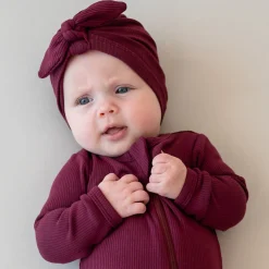 Ribbed Headwrap in Burgundy
