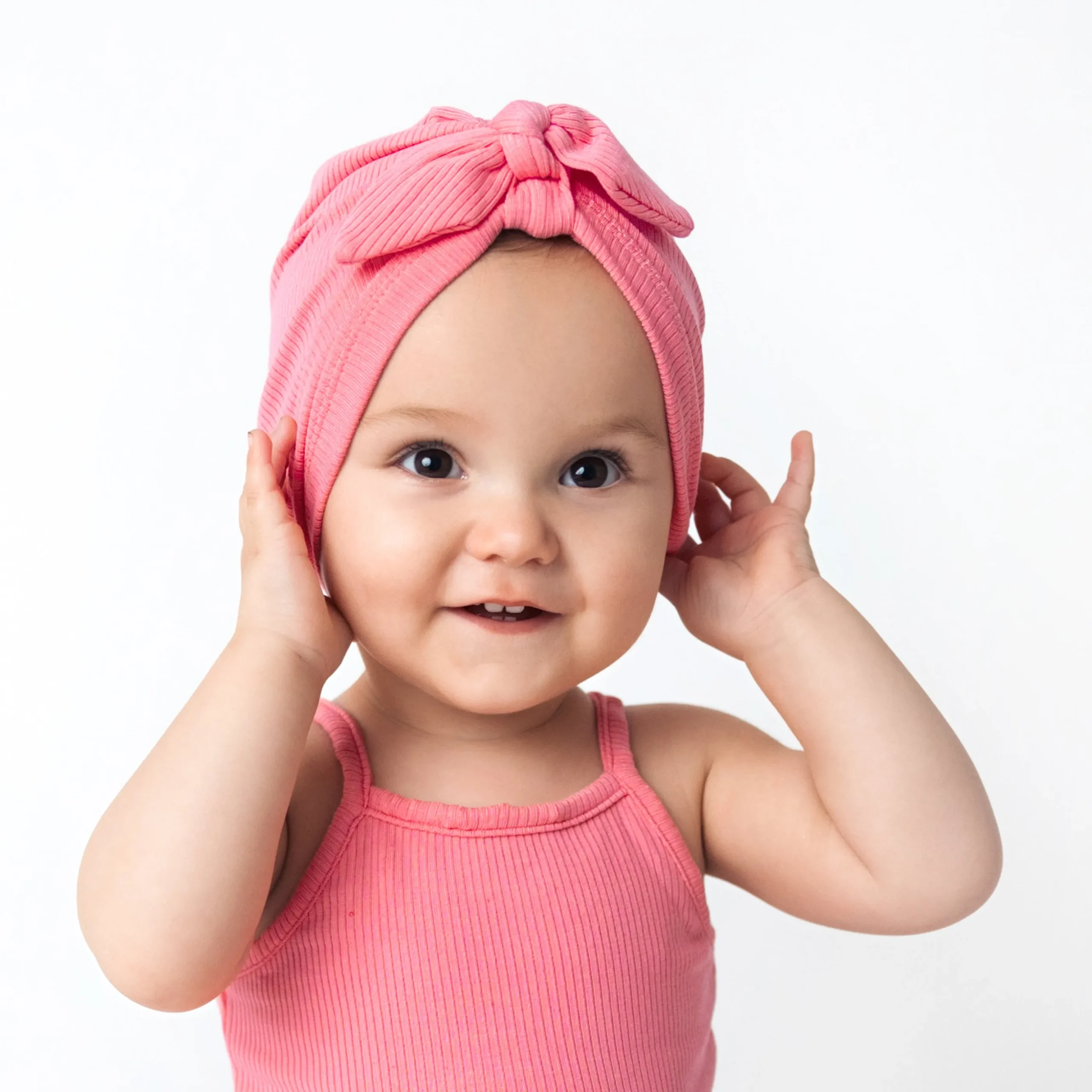 Ribbed Headwrap in Guava