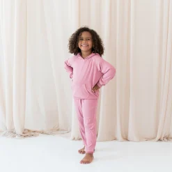 Ribbed Hoodie in Apple Blossom