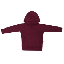 Ribbed Hoodie in Burgundy