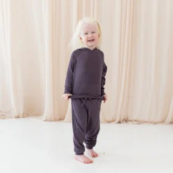 Ribbed Hoodie in Currant