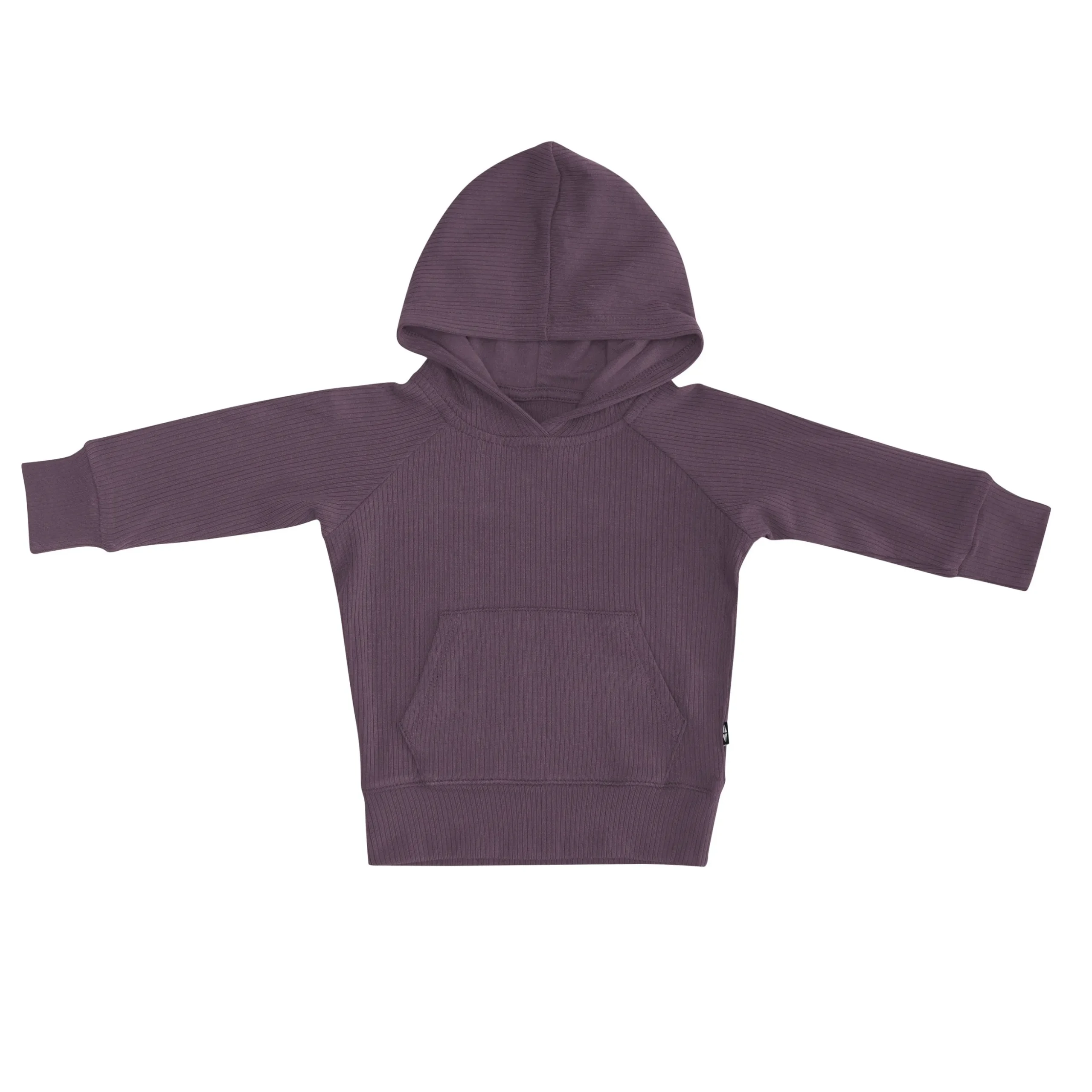 Ribbed Hoodie in Currant