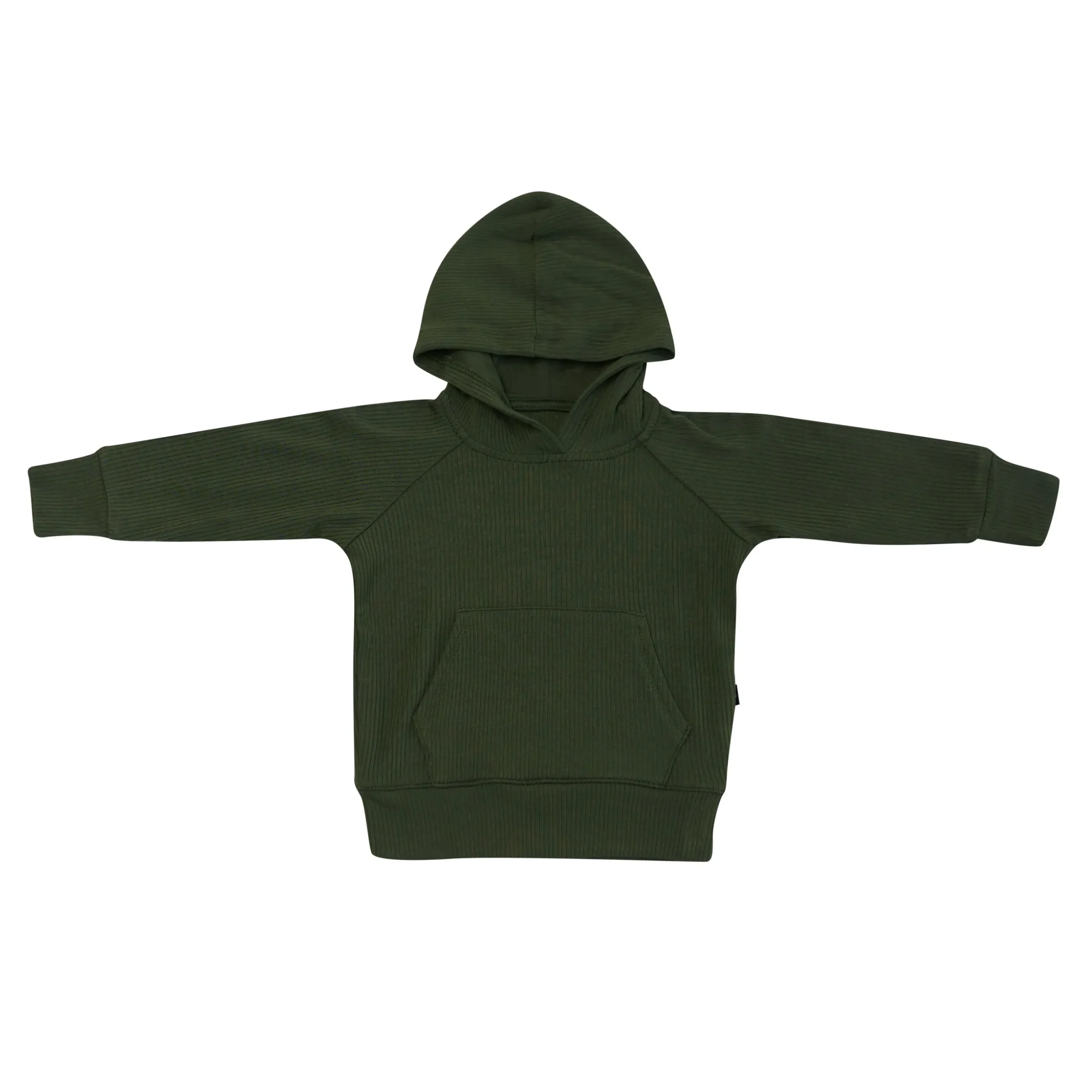Ribbed Hoodie in Fir
