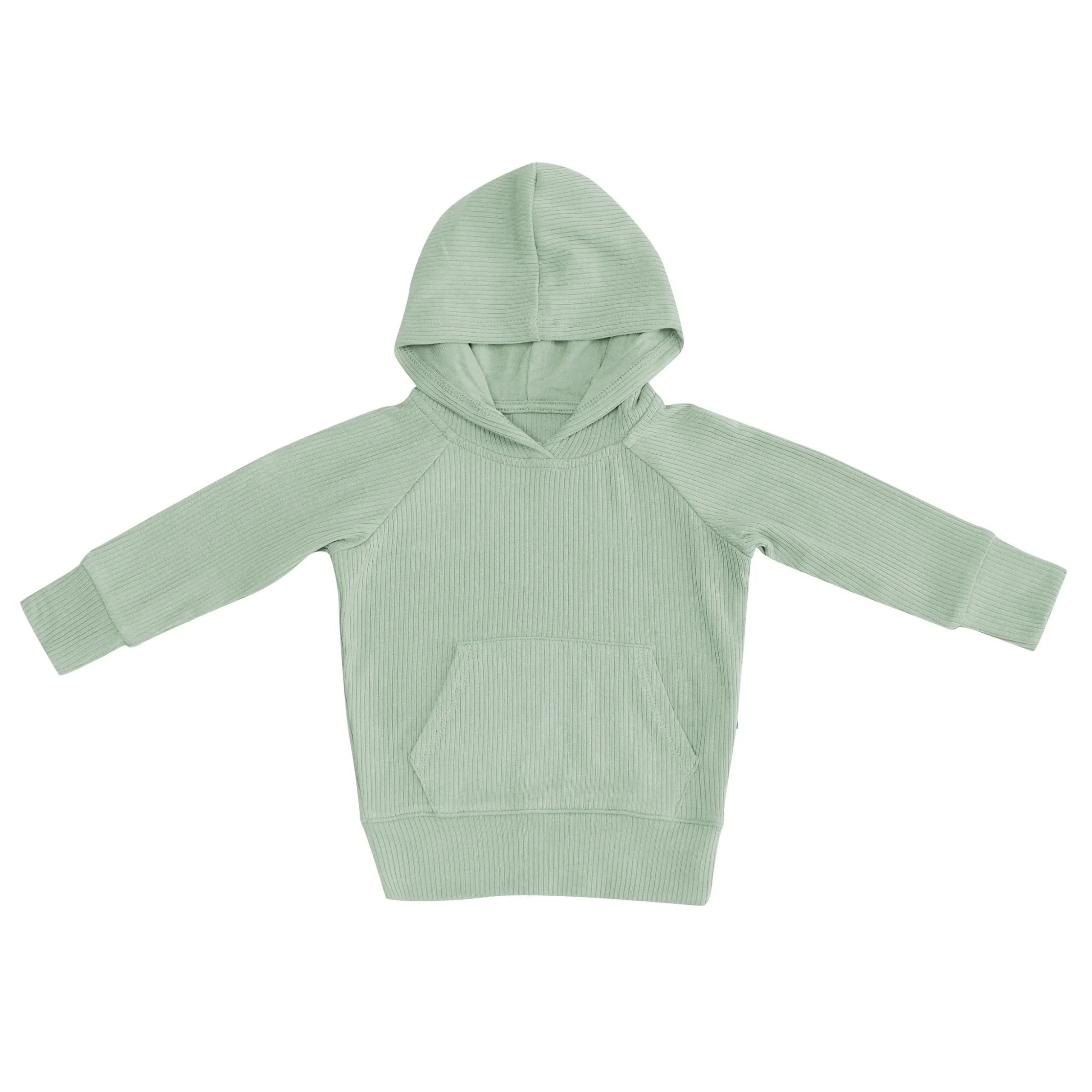 Ribbed Hoodie in Thyme