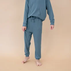 Ribbed Jogger Pant in Atlantic