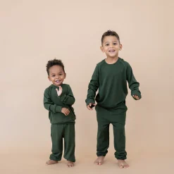 Ribbed Jogger Pant in Fir