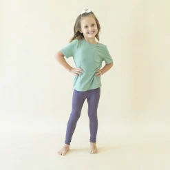 Ribbed Leggings in Currant