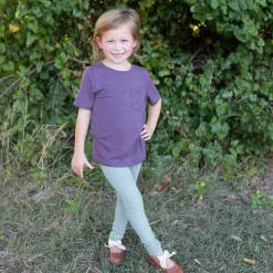 Ribbed Leggings in Thyme