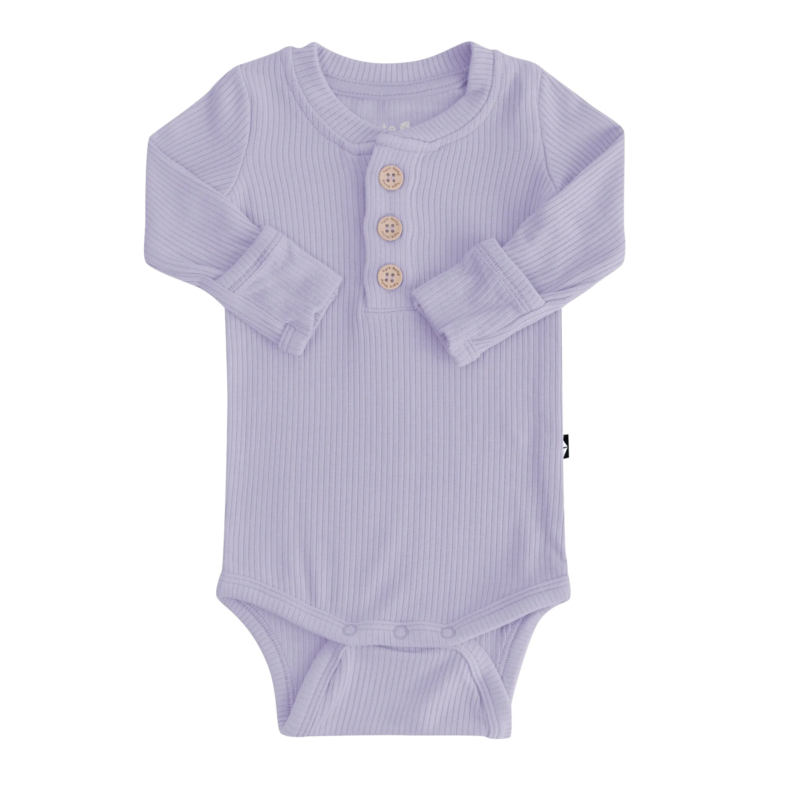 Ribbed Long Sleeve Henley Bodysuit in Taro