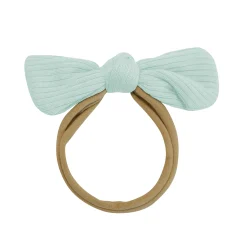 Ribbed Nylon Bow in Sage