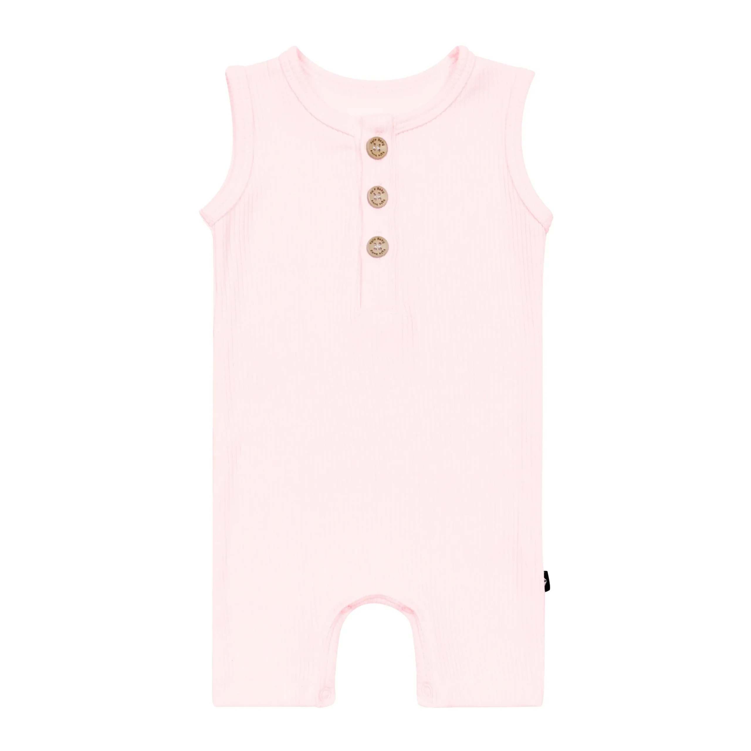 Ribbed Sleeveless Shortall in Sakura