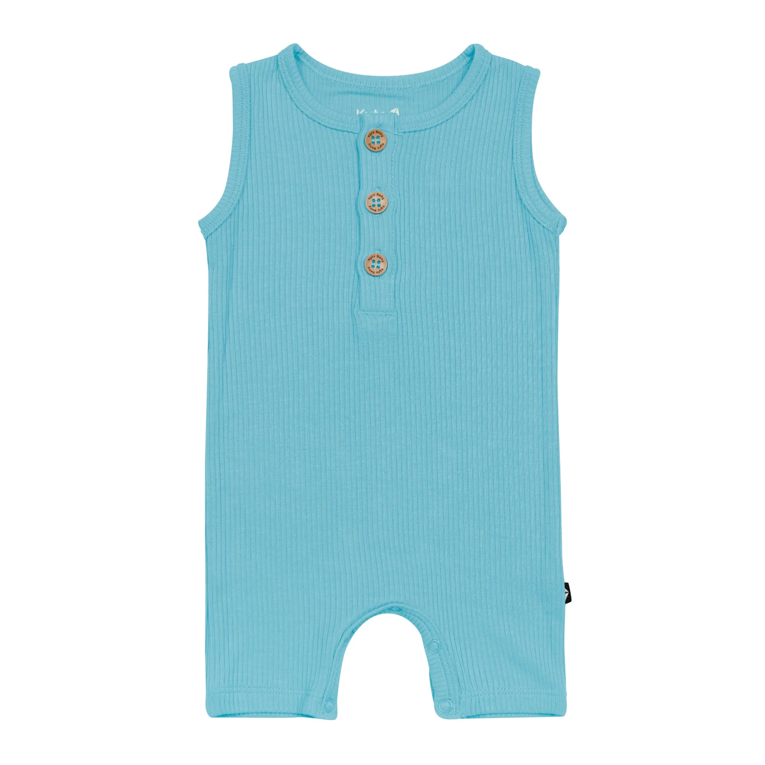 Ribbed Sleeveless Shortall in Makai