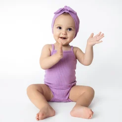 Ribbed Spaghetti Strap Bodysuit in Poi