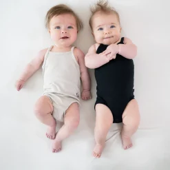 Ribbed Spaghetti Strap Bodysuit in Midnight