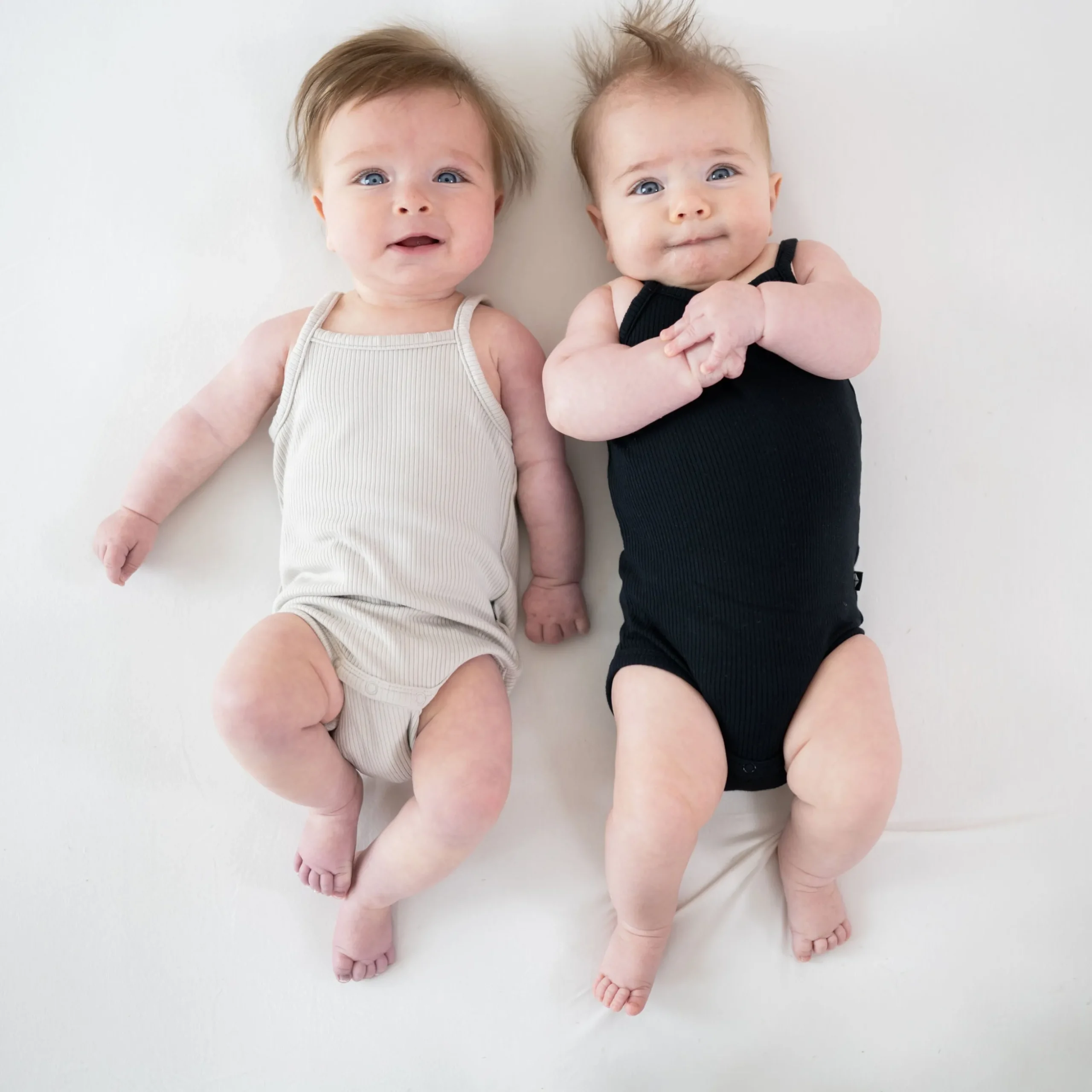 Ribbed Spaghetti Strap Bodysuit in Oat