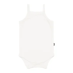 Ribbed Spaghetti Strap Bodysuit in Cloud