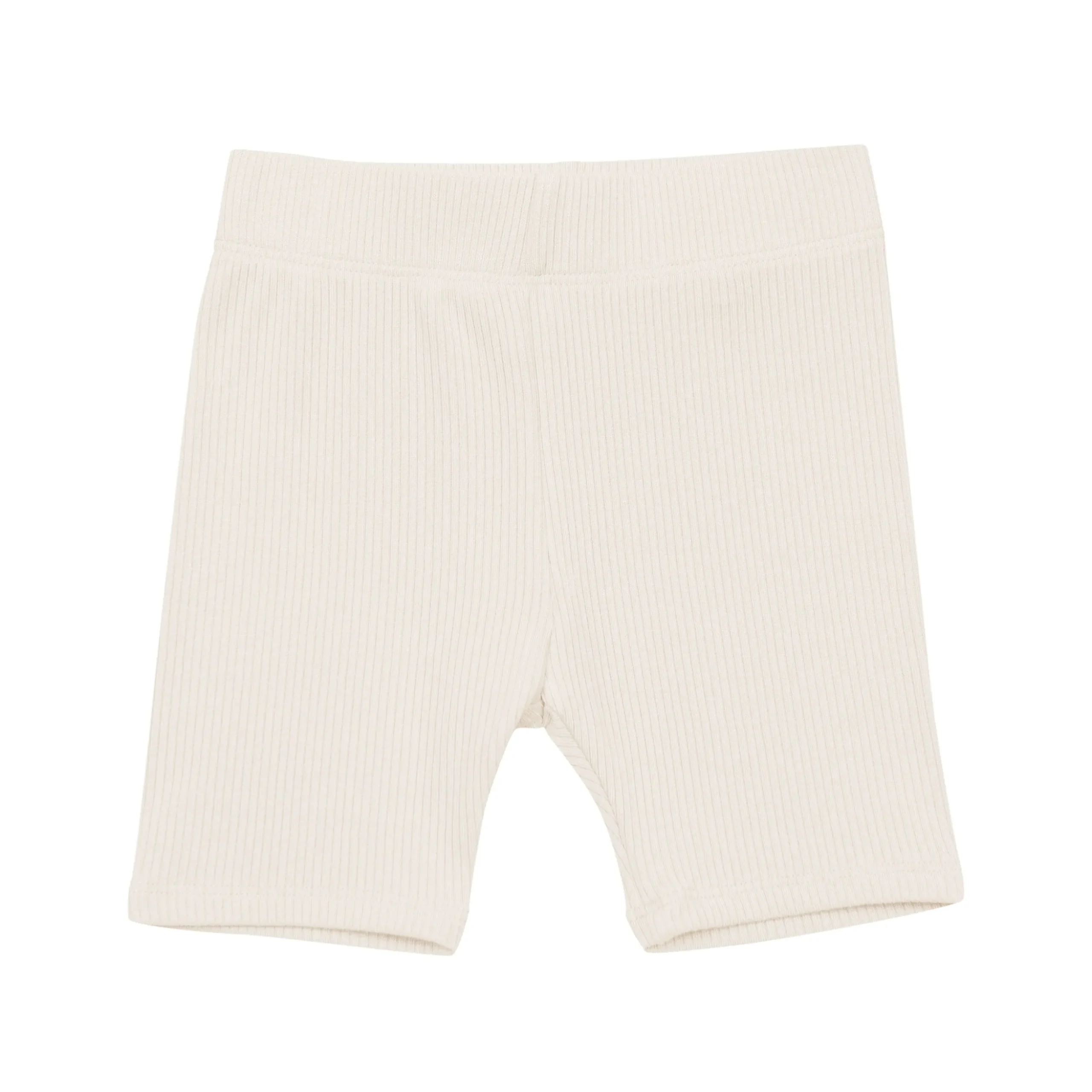 Ribbed Toddler Biker Shorts in Oat