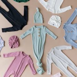 Ribbed Zipper Romper in Oat