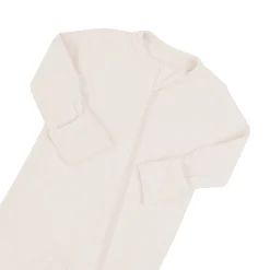 Ribbed Zipper Romper in Oat