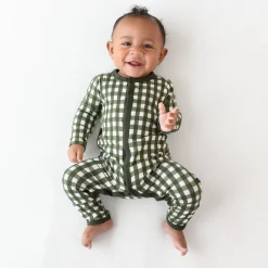 Romper in Gingham Fir