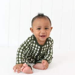 Romper in Gingham Fir