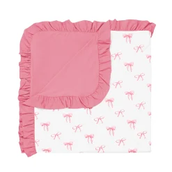 Ruffle Baby Blanket in Bow 0.5