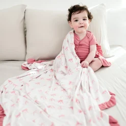Ruffle Toddler Blanket in Bow 0.5