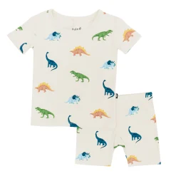 Short Sleeve Pajamas in Ecru Roar