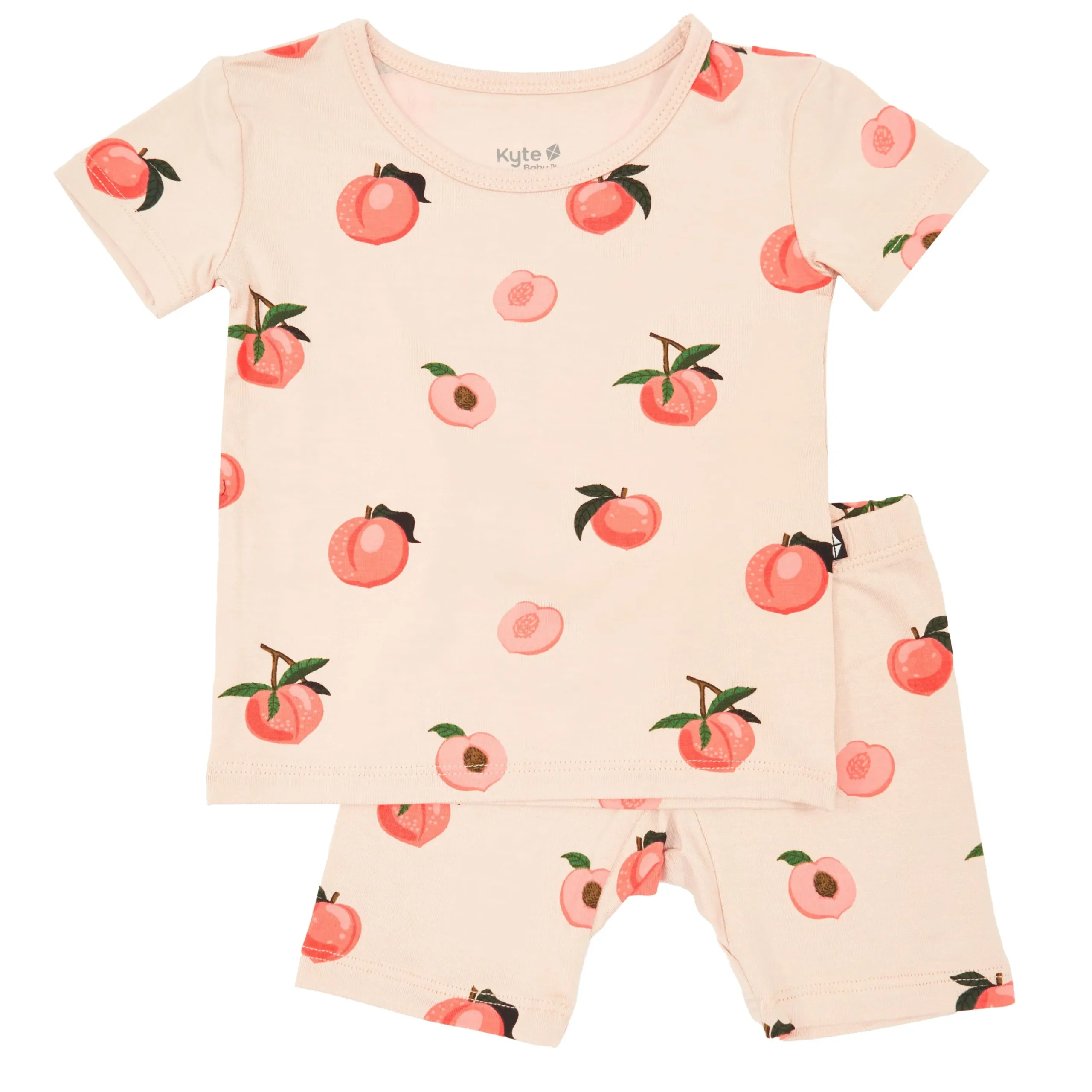 Short Sleeve Pajamas in Peach