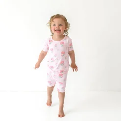 Short Sleeve Pajamas in Sakura Peony