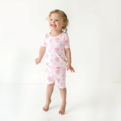 Short Sleeve Pajamas in Sakura Peony