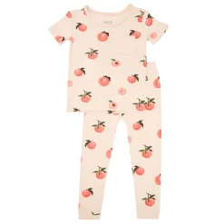 Short Sleeve with Pants Pajamas in Peach