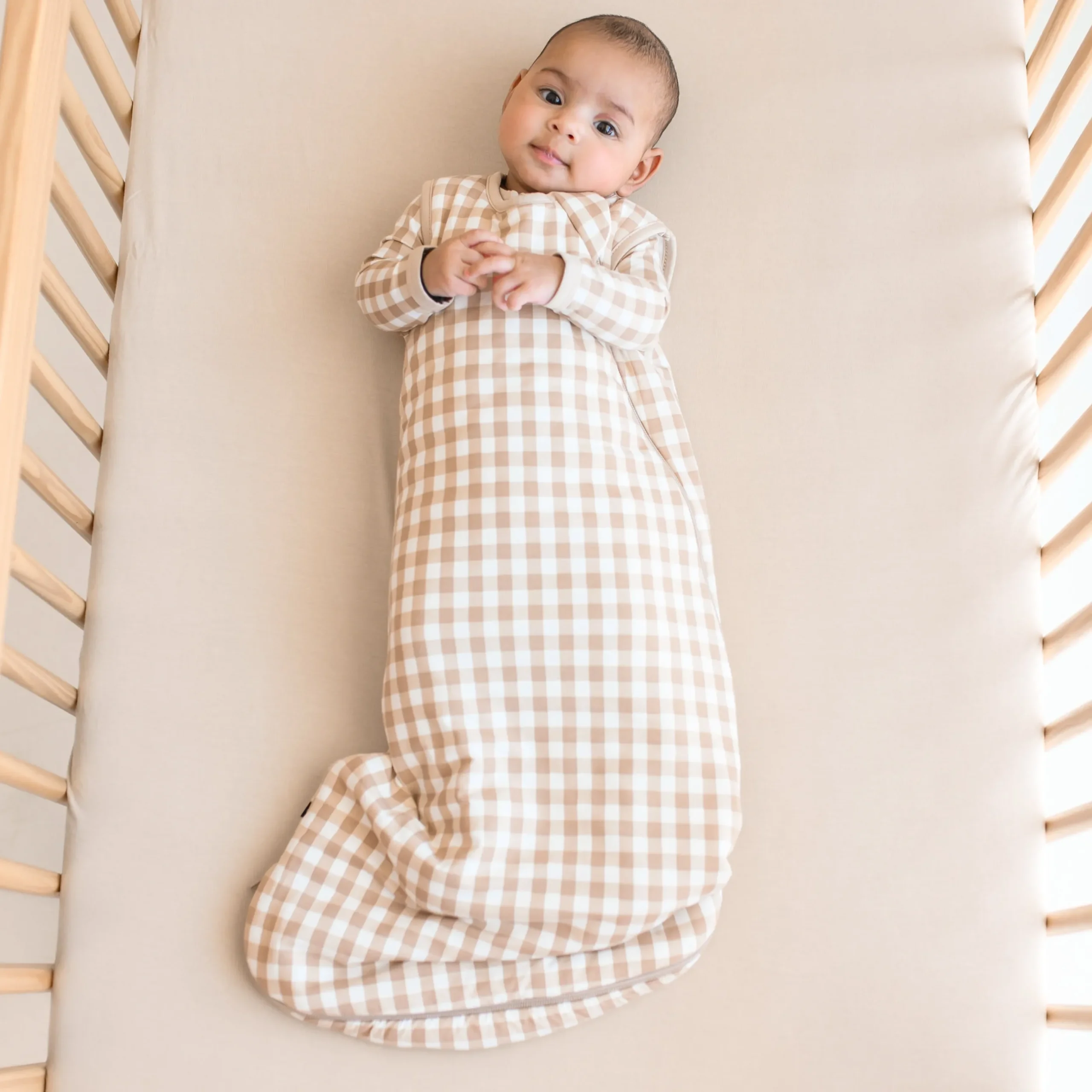 Sleep Bag in Gingham Bisque 1.0