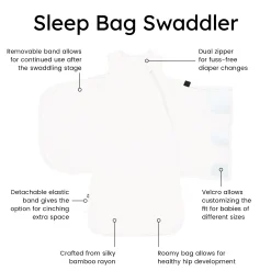 Sleep Bag Swaddler in Cloud 1.0