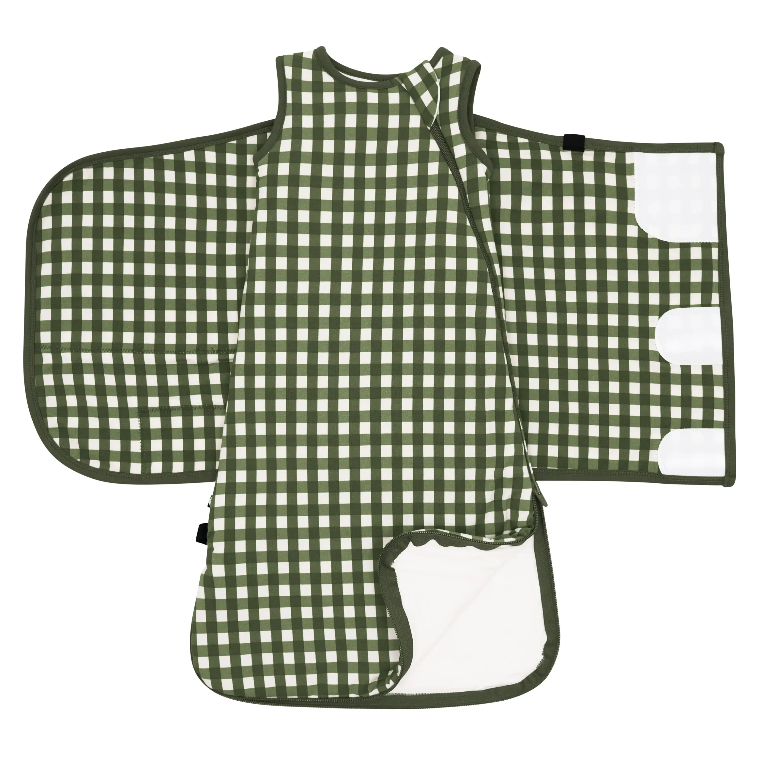 Sleep Bag Swaddler in Gingham Fir 1.0