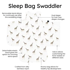 Sleep Bag Swaddler in Giraffe 1.0
