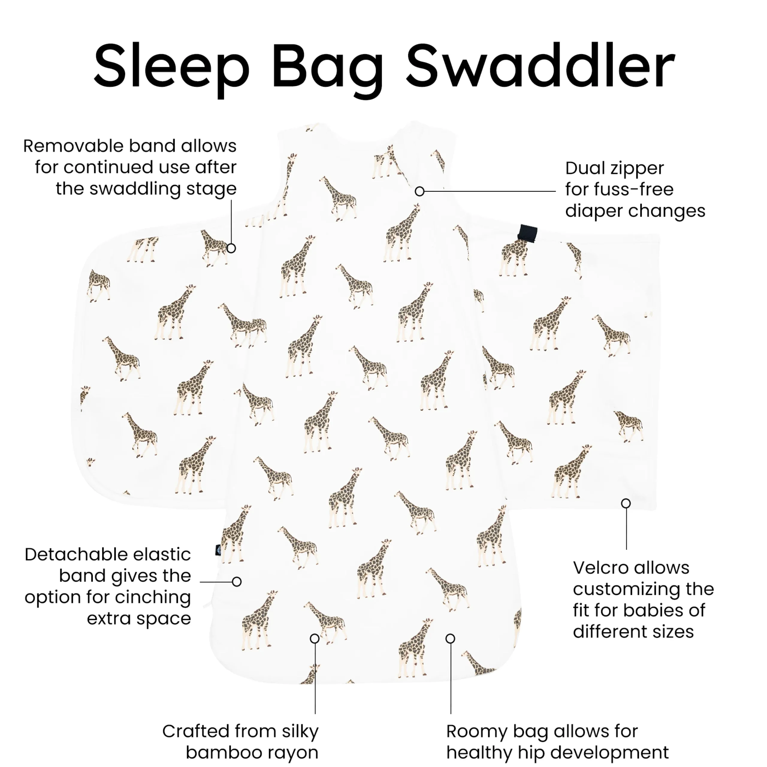 Sleep Bag Swaddler in Giraffe 1.0