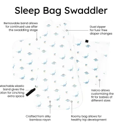 Sleep Bag Swaddler in Jurassic 1.0