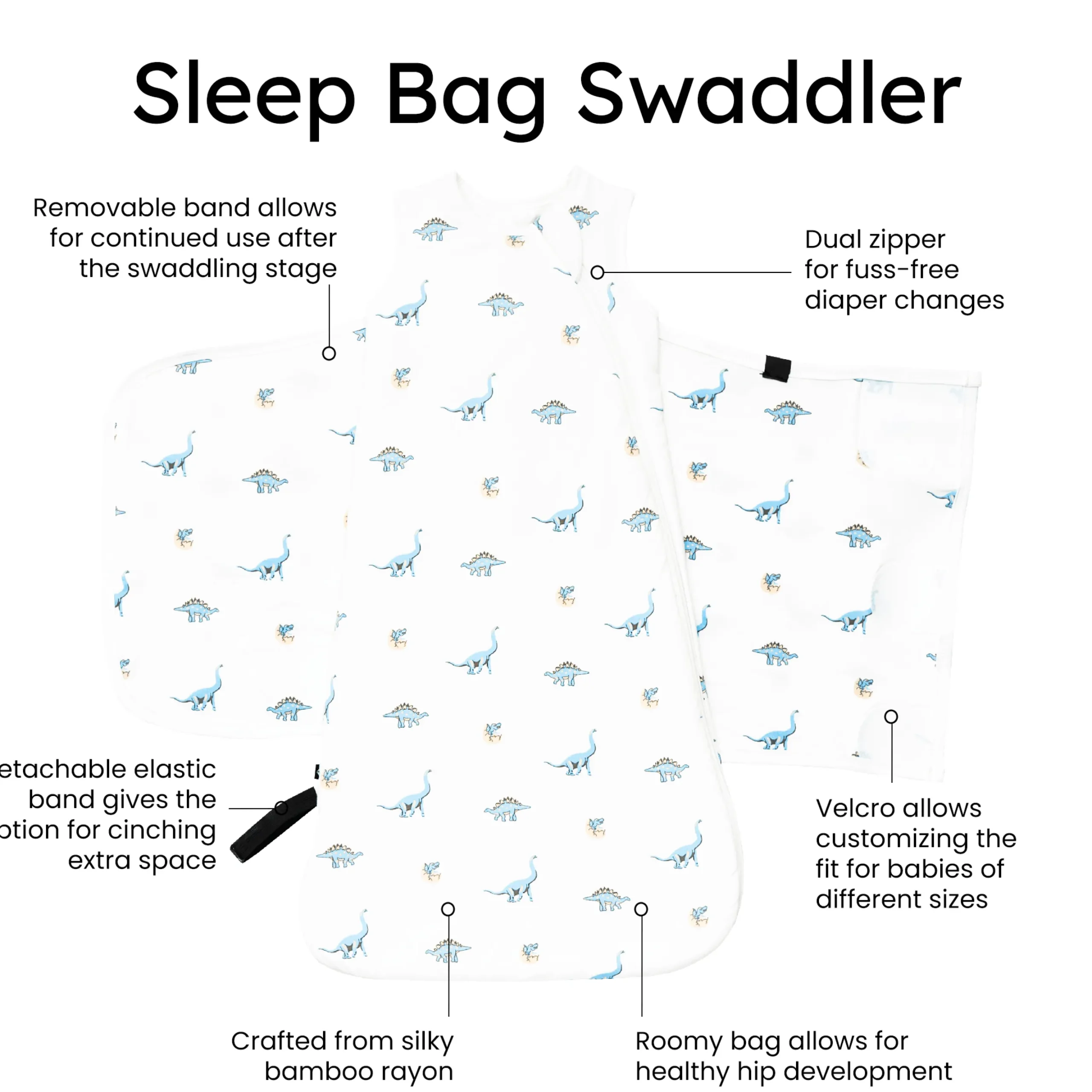 Sleep Bag Swaddler in Jurassic 1.0