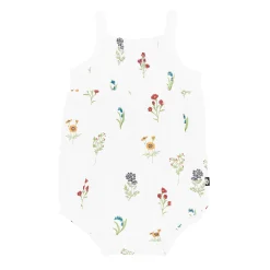 Smocked Bubble Romper in Wildflower