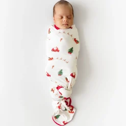 Swaddle Blanket in Santa Sleigh