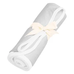 Swaddle Blanket in Storm with Cloud Trim