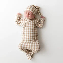 Take Me Home Set with Cap in Gingham Bisque