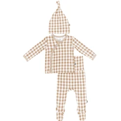 Take Me Home Set with Cap in Gingham Bisque