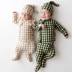 Take Me Home Set with Cap in Gingham Bisque