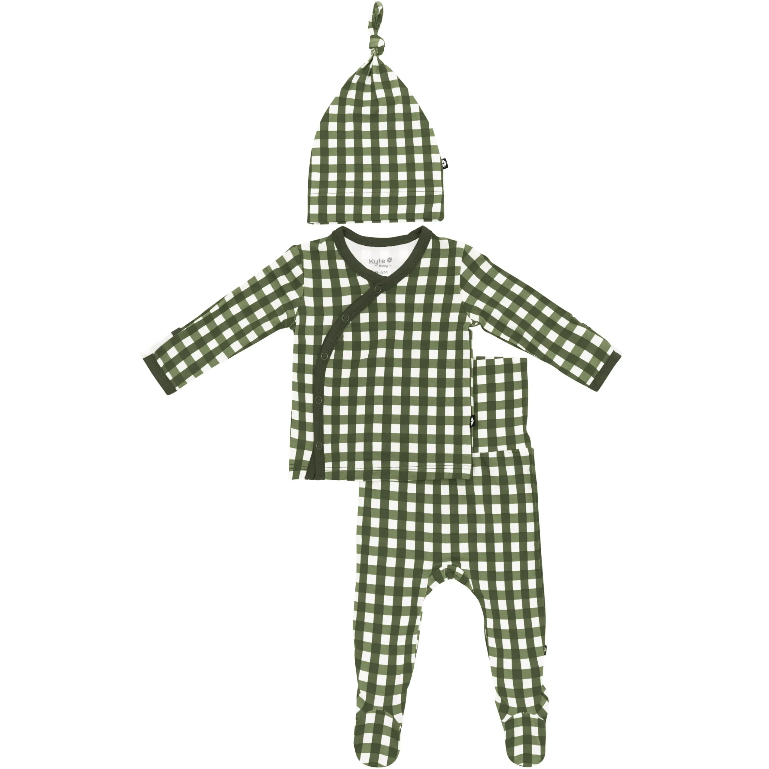 Take Me Home Set with Cap in Gingham Fir