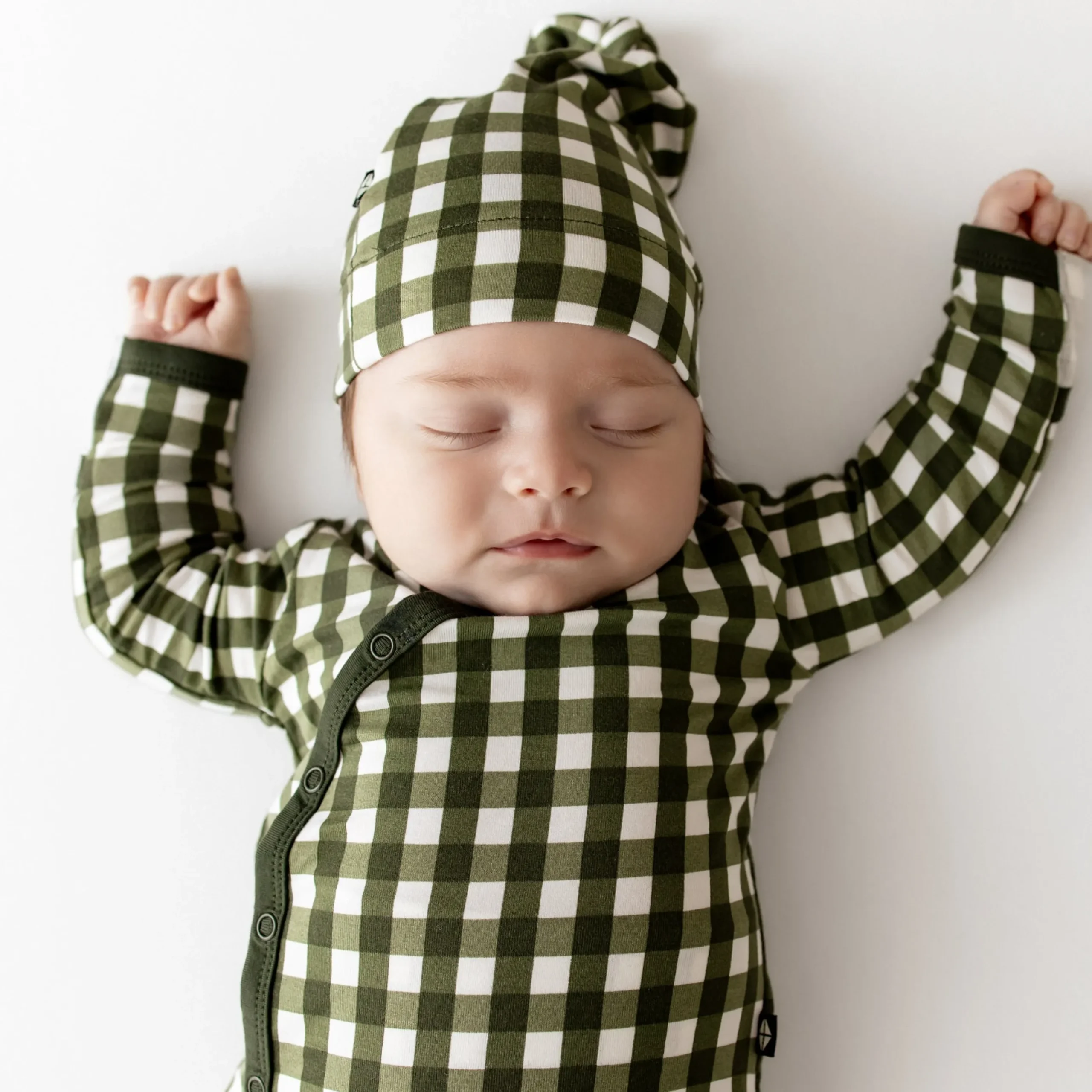 Take Me Home Set with Cap in Gingham Fir