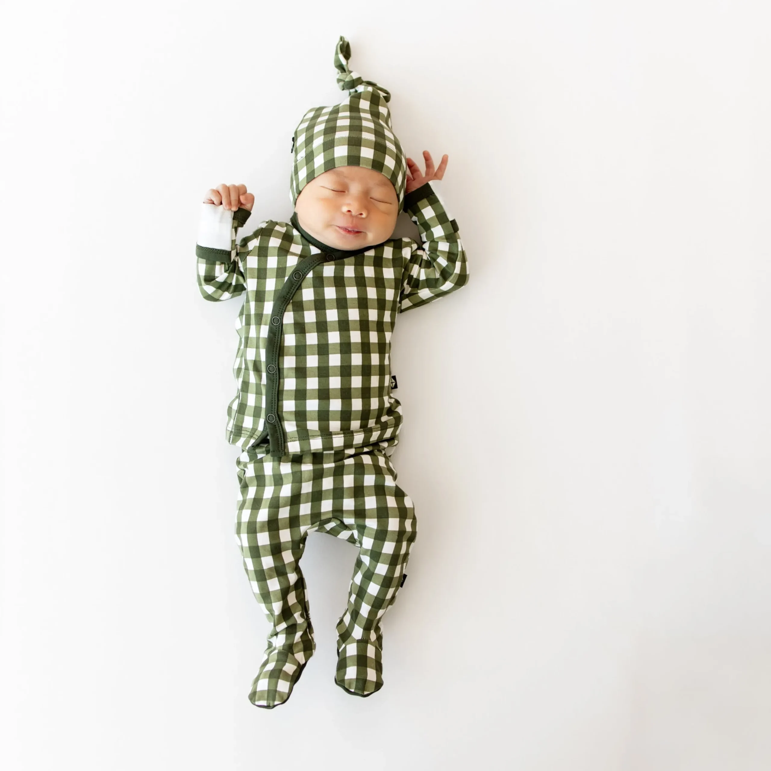 Take Me Home Set with Cap in Gingham Fir