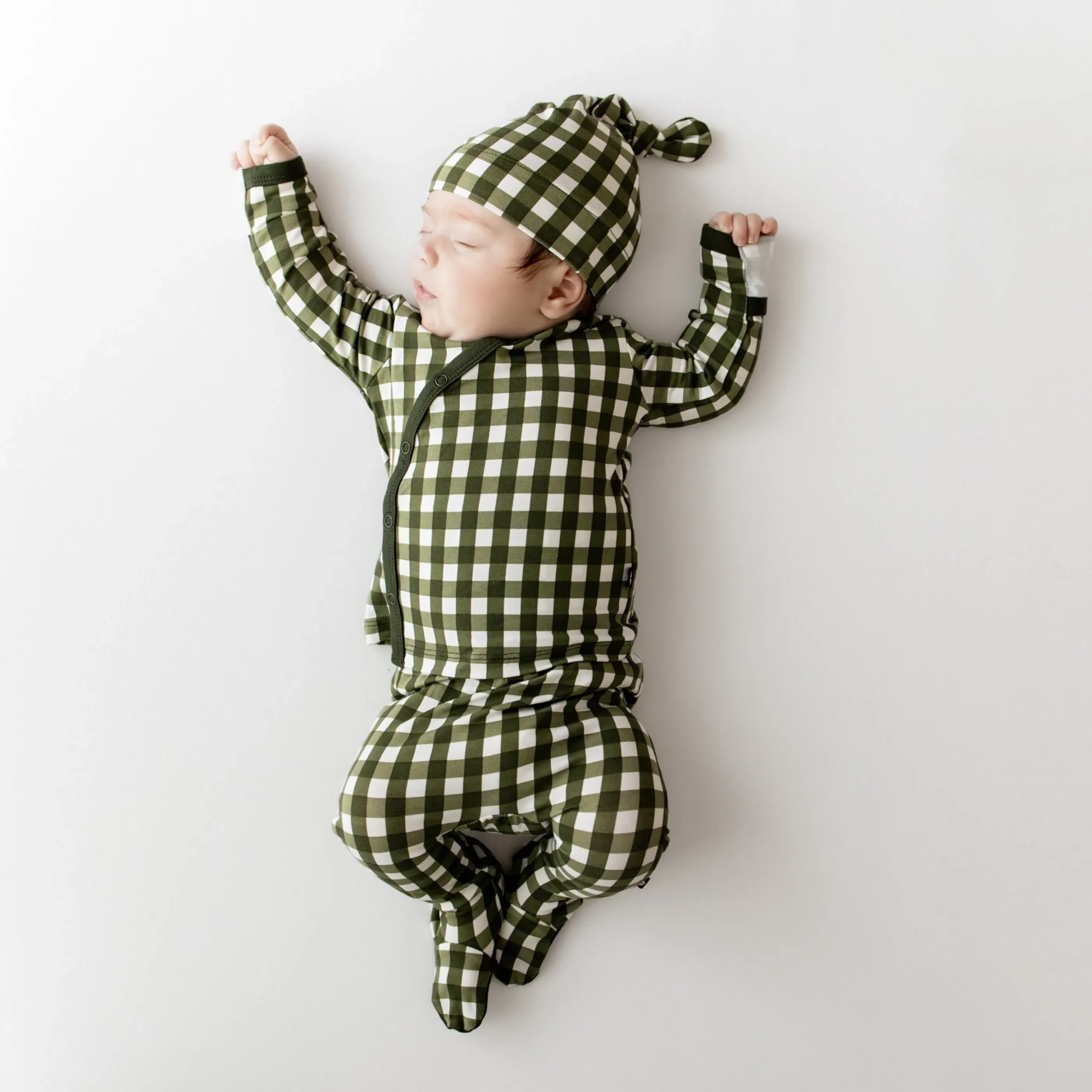 Take Me Home Set with Cap in Gingham Fir
