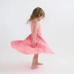 Tank Twirl Dress in Guava
